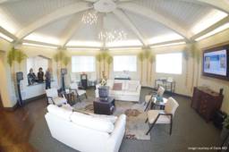 Waiting room enhanced by Mediplay screen.